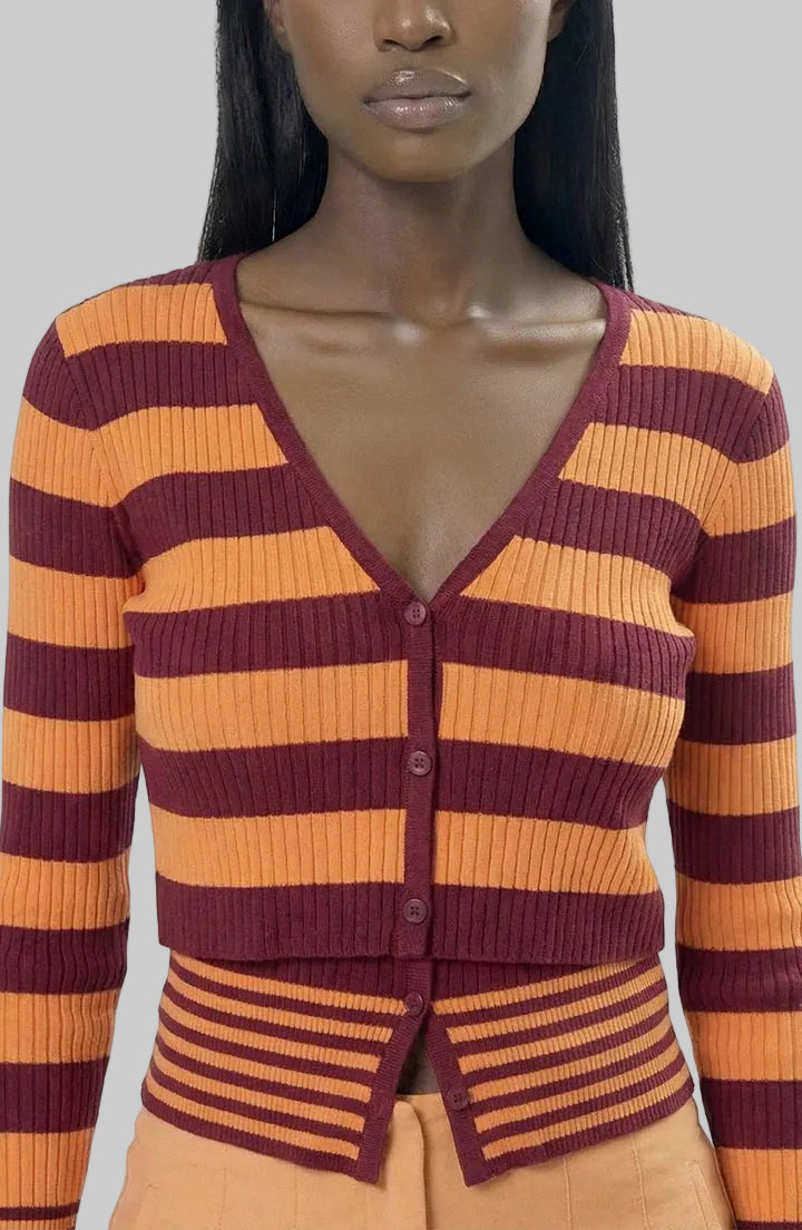Area Stars Striped Long Sleeve Top