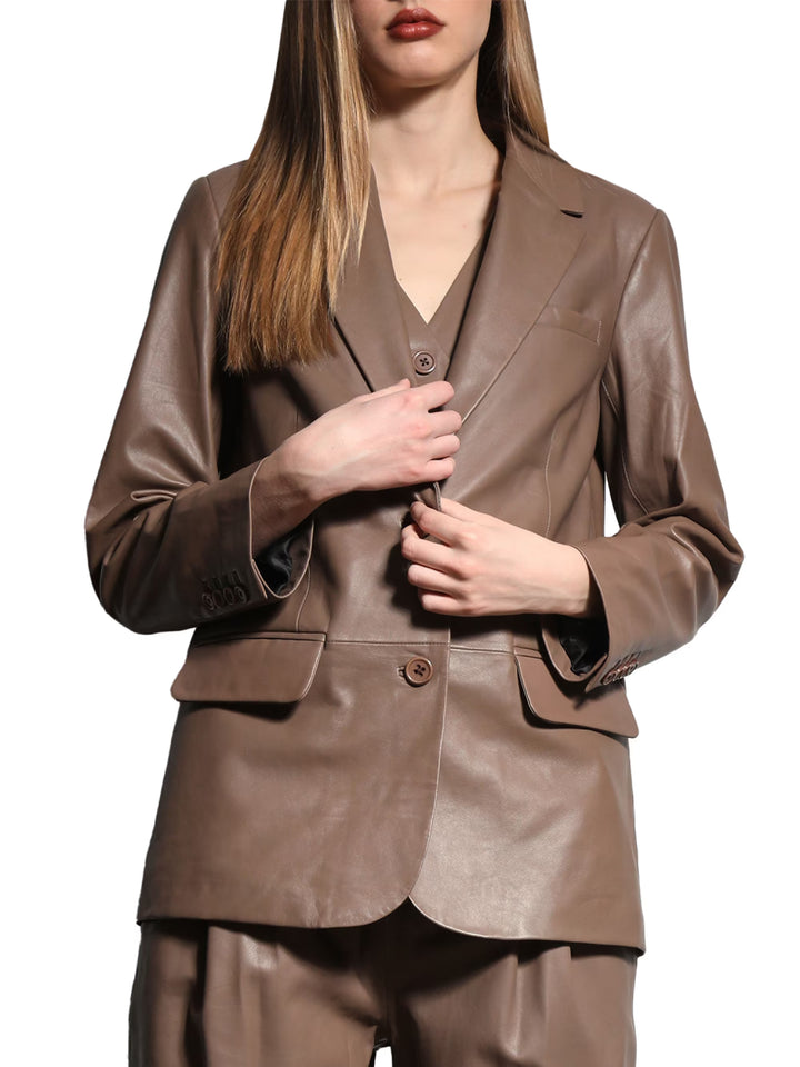 Walter Baker Keely Leather Longline Blazer