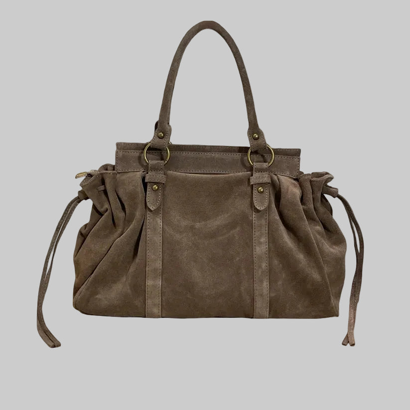 Louisa Lee GILIA 16-INCH SUEDE LEATHER HANDBAG
