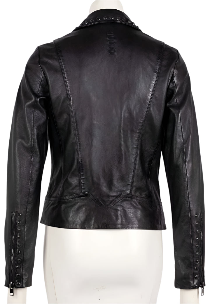 Mauritius Benja RF Leather Jacket in Black - clever alice