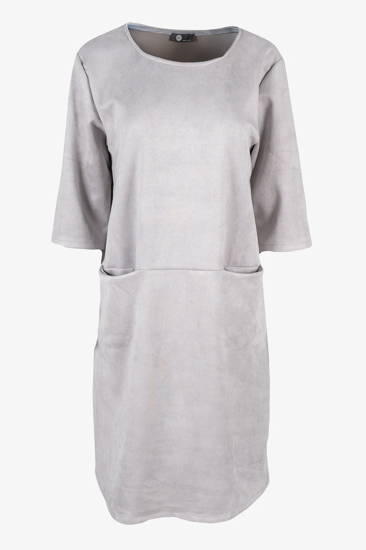 M Made In Italy Faux Suede Dress