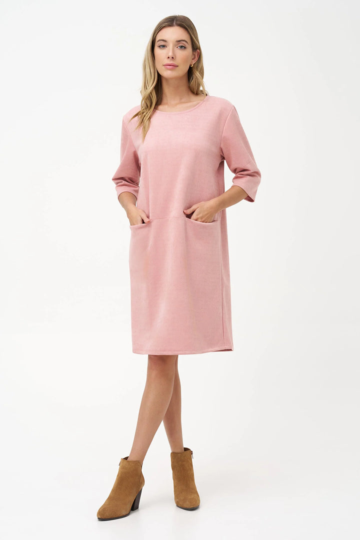 M Made In Italy Faux Suede Dress