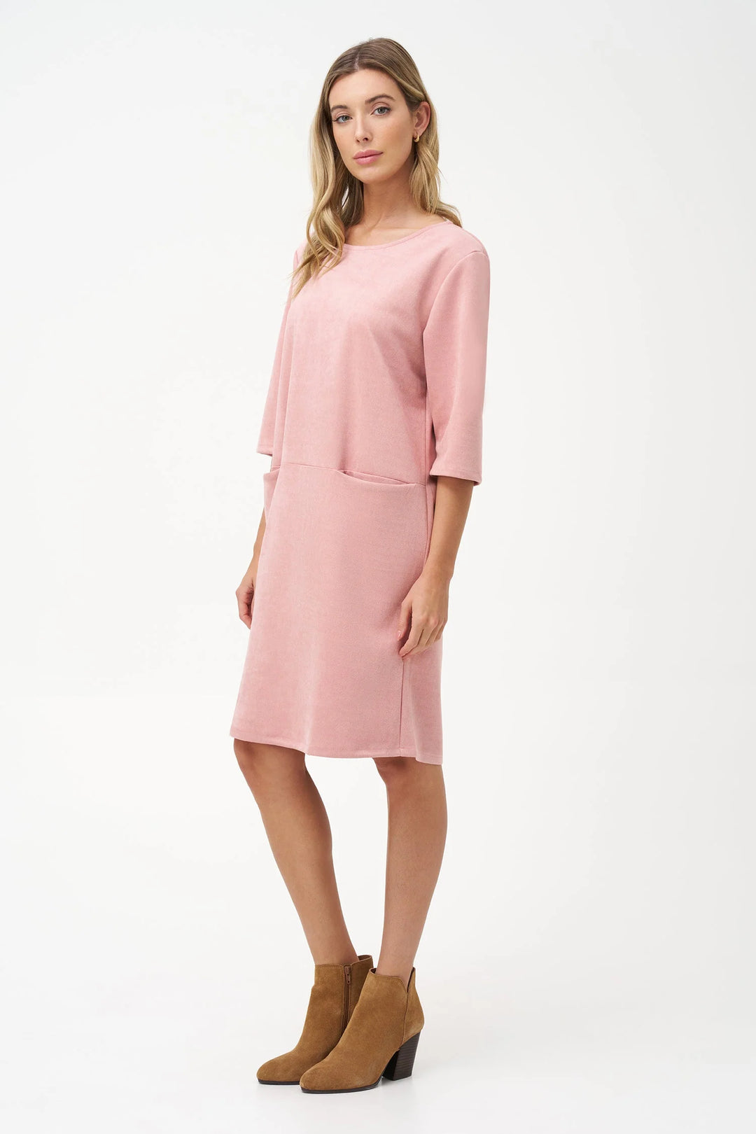 M Made In Italy Faux Suede Dress