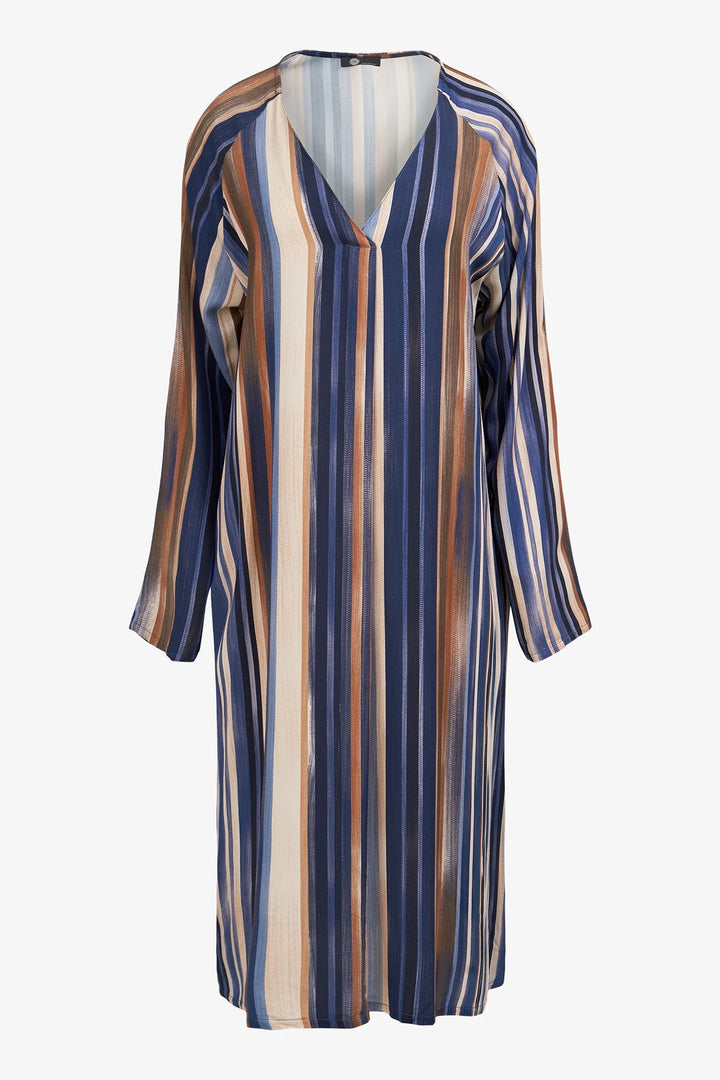 M Made In Italy  Woven V-Neckline Dress