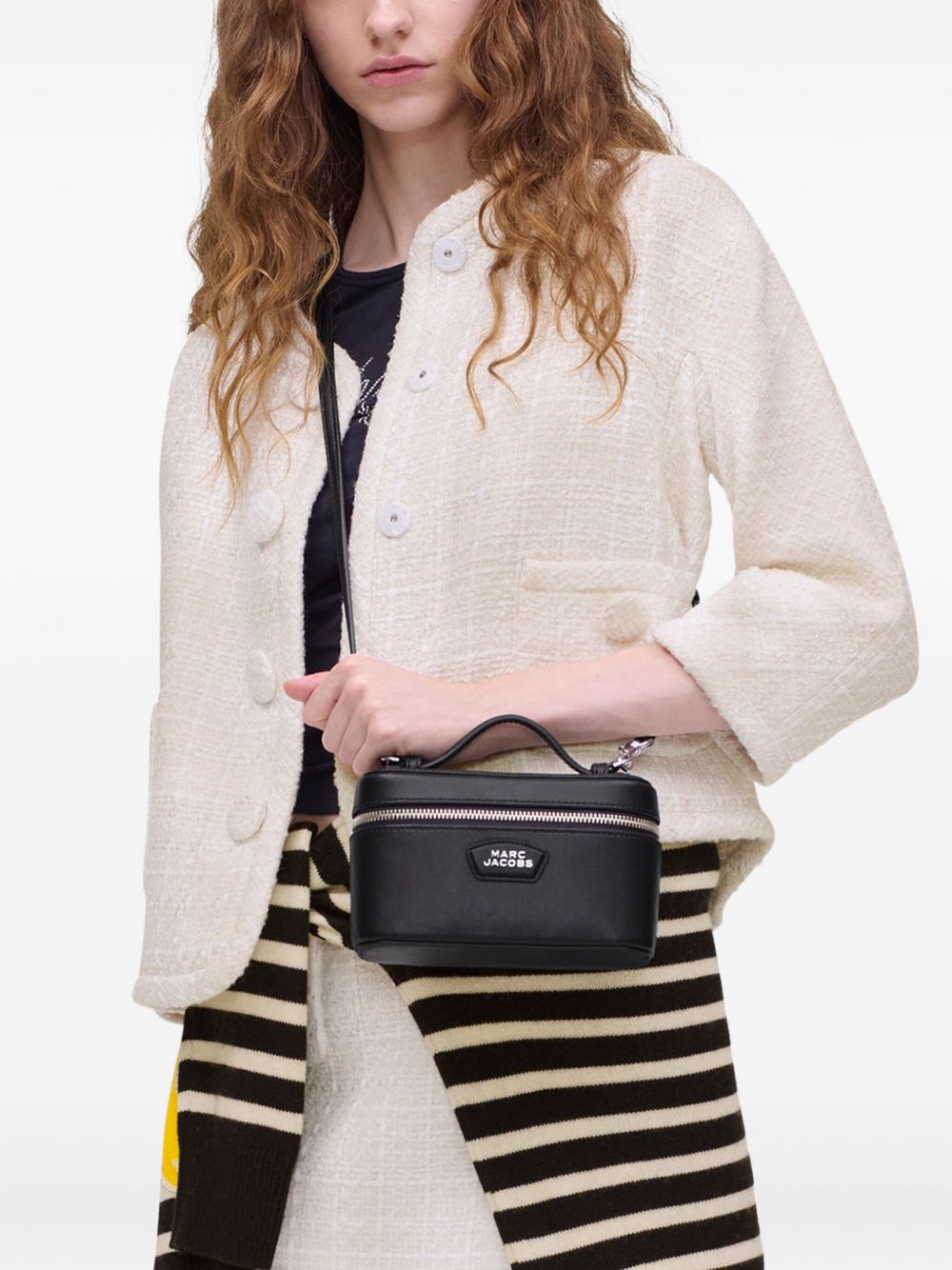 Marc Jacobs The Vanity Leather Crossbody Bag (Black)