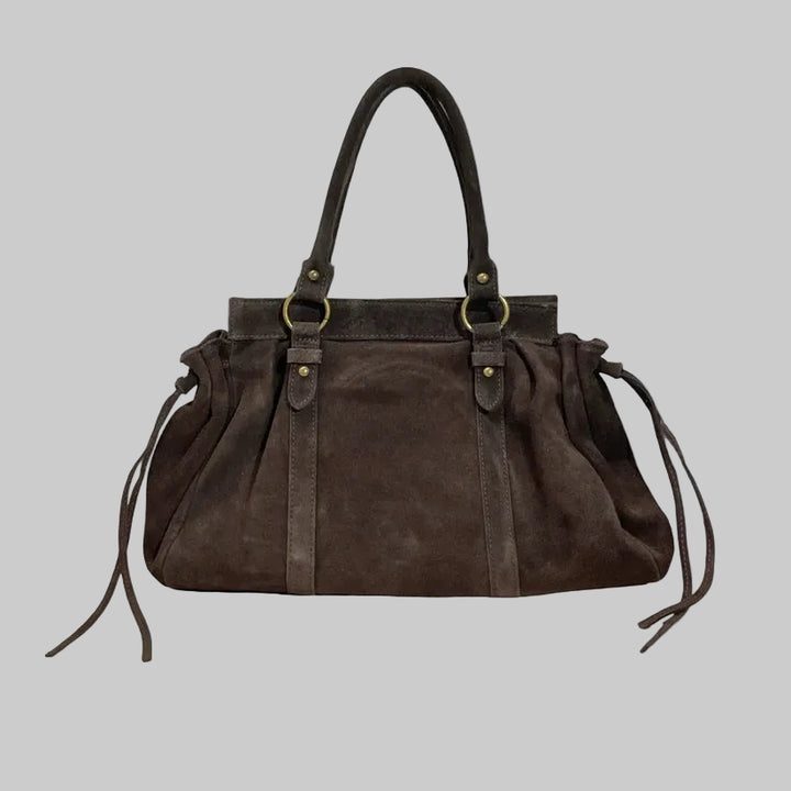 Louisa Lee GILIA 16-INCH SUEDE LEATHER HANDBAG