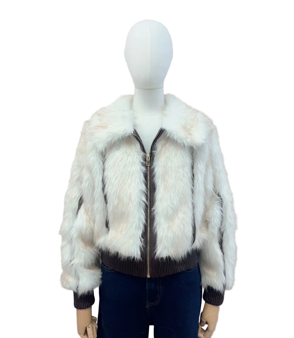 Clever Alice Faux Fur Bomber