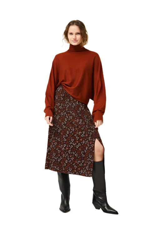 Compania Fantasica Amur animal print midi skirt - clever alice