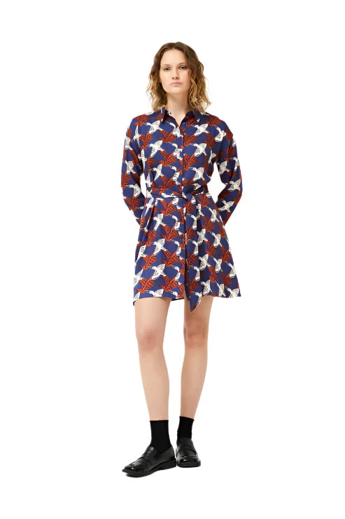 Compania Fantastica Garza Print Short Shirt Dress - clever alice