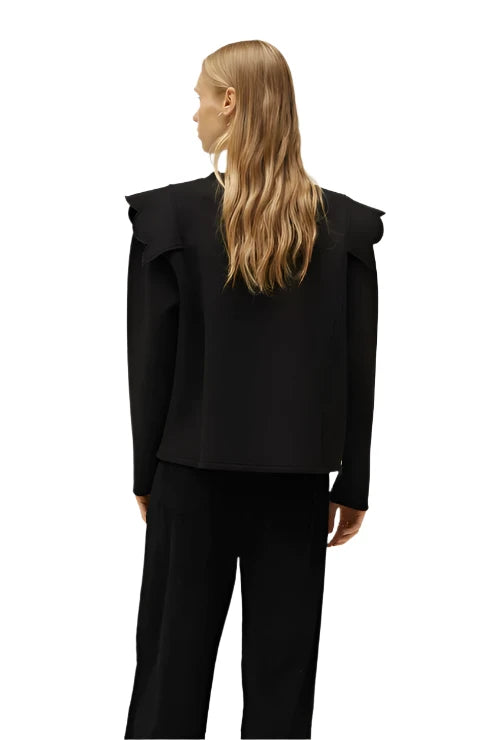 Compania Fantastica Black Wave Detail Sweatshirt - clever alice