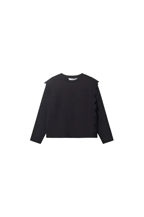 Compania Fantastica Black Wave Detail Sweatshirt - clever alice