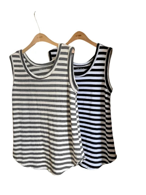 Clever Alice Gauze Stripe Sleeveless Tank