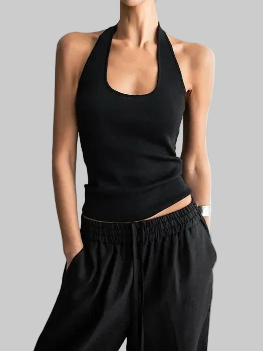 Clever Alice Classic Halter Neck Knit Top