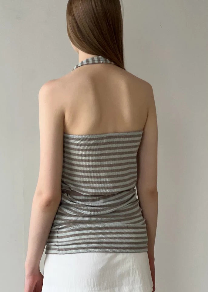 Clever Alice Halter Belt Knit Top