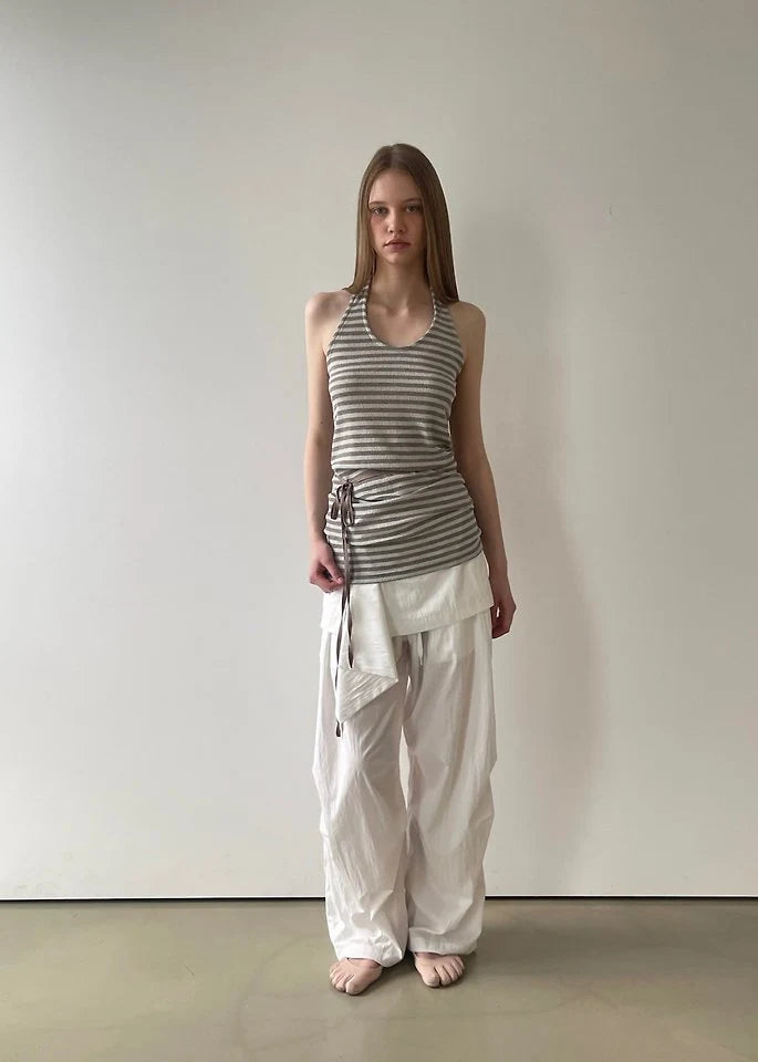 Clever Alice Halter Belt Knit Top