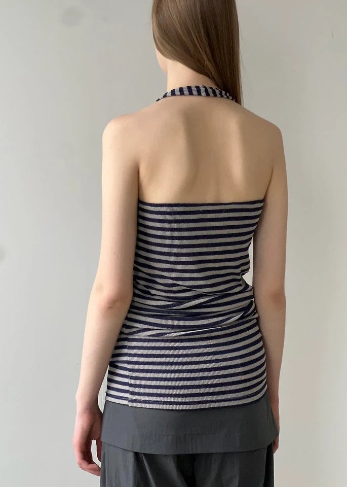 Clever Alice Halter Belt Knit Top