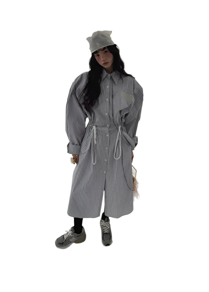 Clever Alice Stripe Shirt Jacket - clever alice