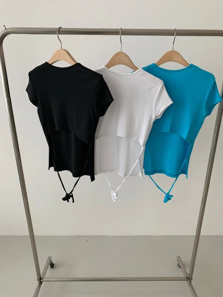 Clever Alice Back Open Strap Tee