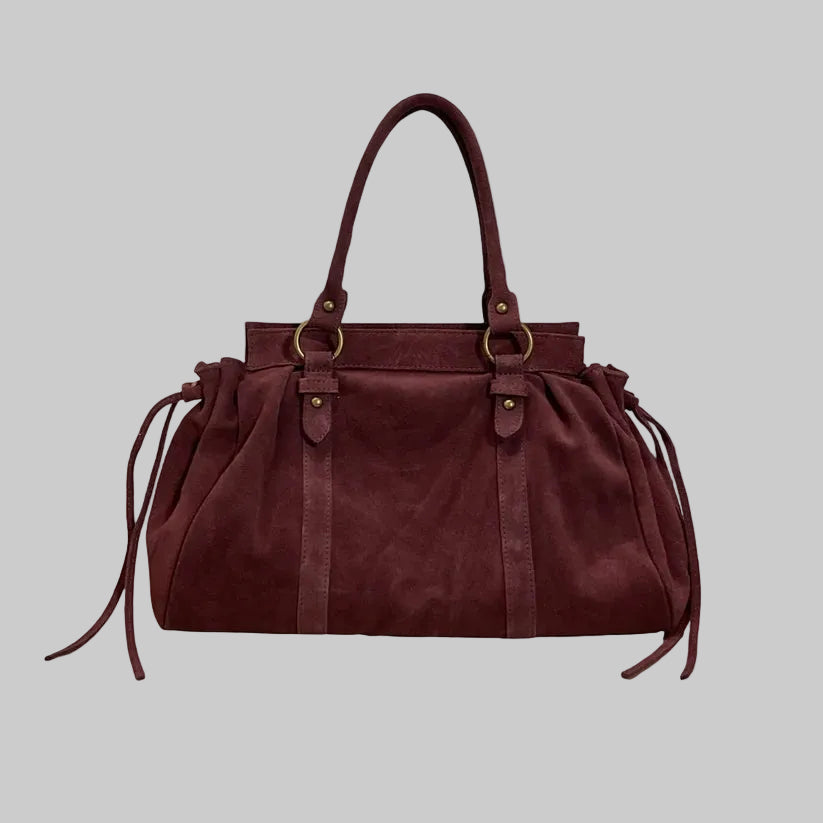 Louisa Lee GILIA 16-INCH SUEDE LEATHER HANDBAG
