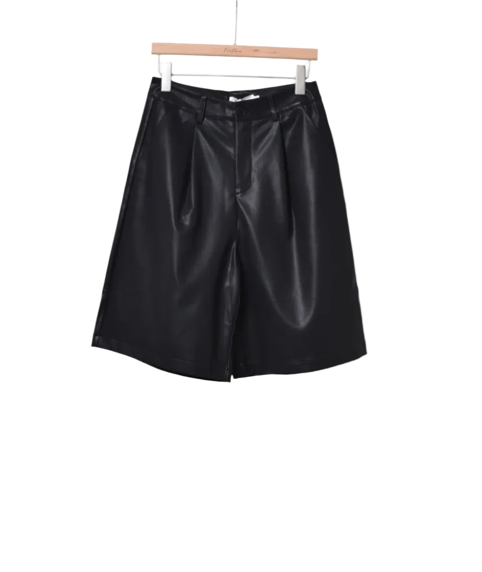 Clever Alice Vegan Leather Bermuda Shorts