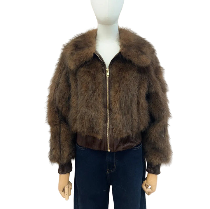Clever Alice Faux Fur Bomber