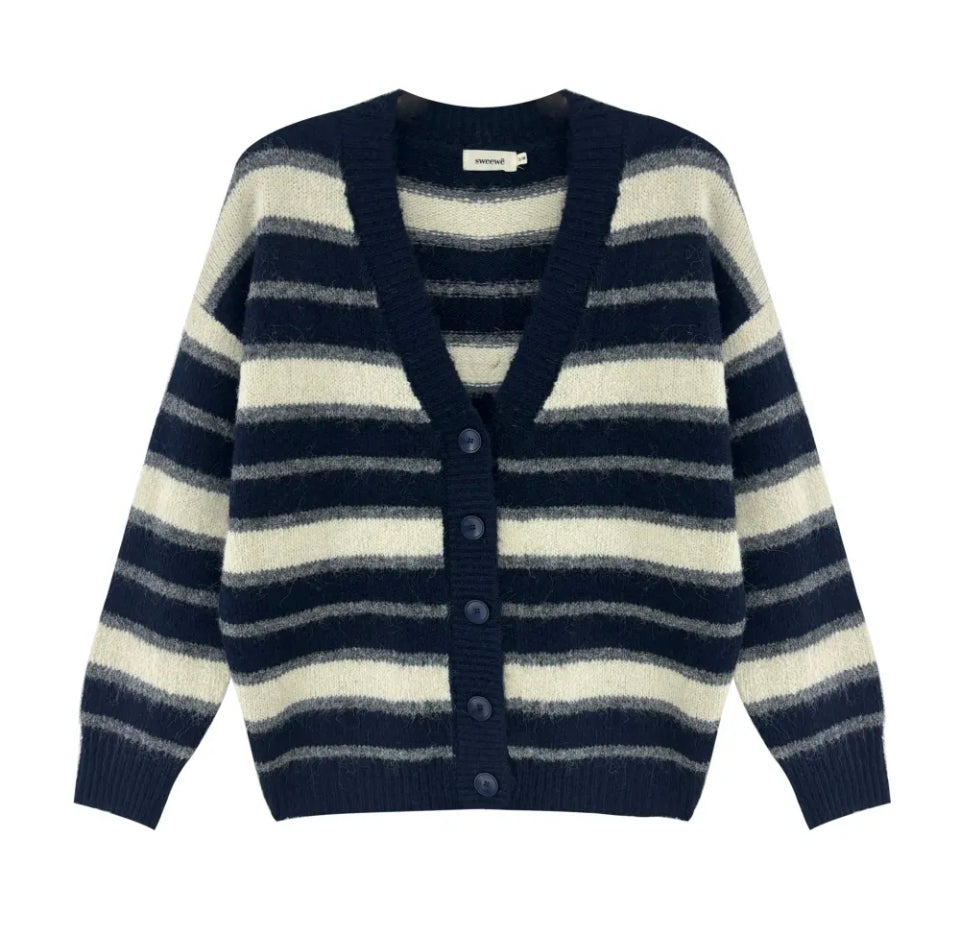 Sweewe Paris Navy Striped Cardigan