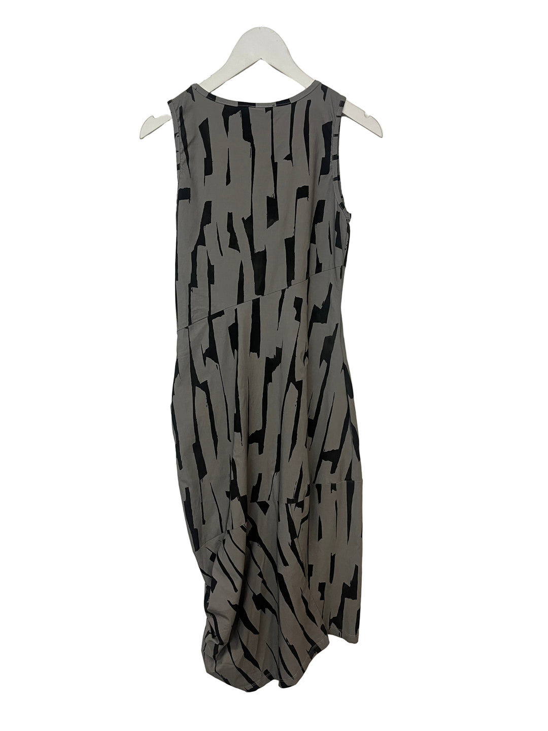 Porto Gray and Black Print Dress