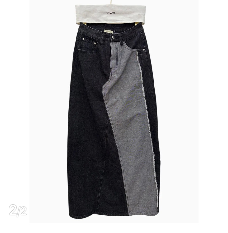 Garconne Denim Two Tone Skirt