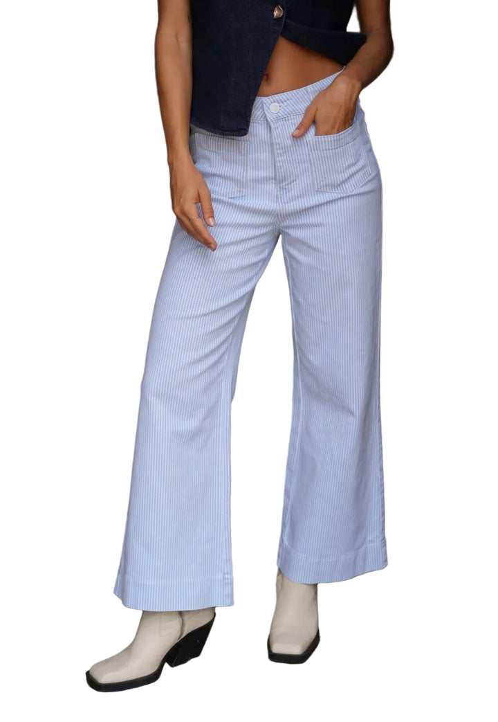 Oraije Gasparette Petite Wide Blue Stripe Denim