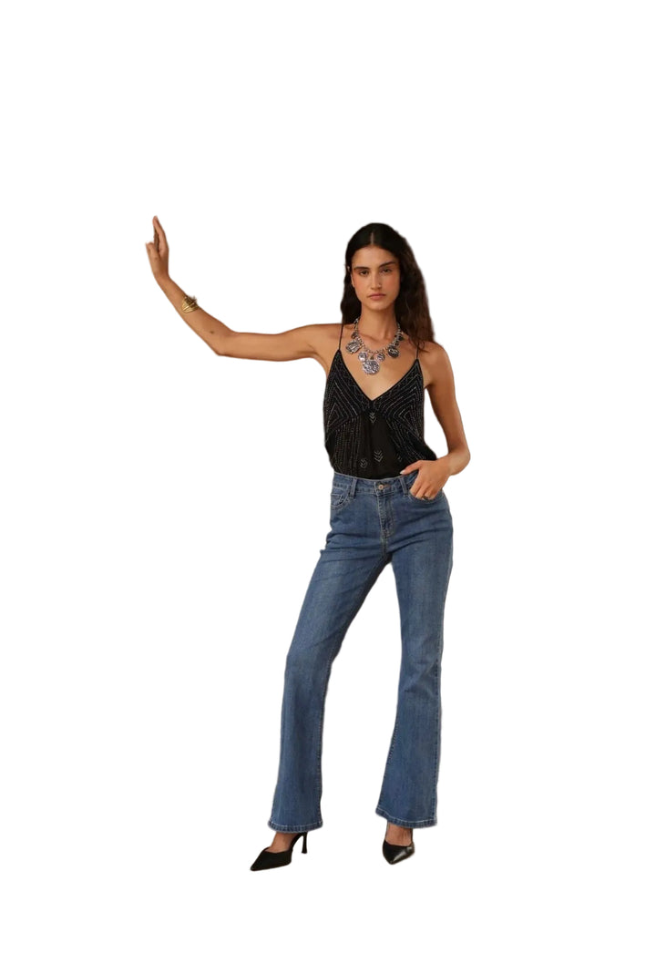 Oraije Emma Medium Wash Flare Denim