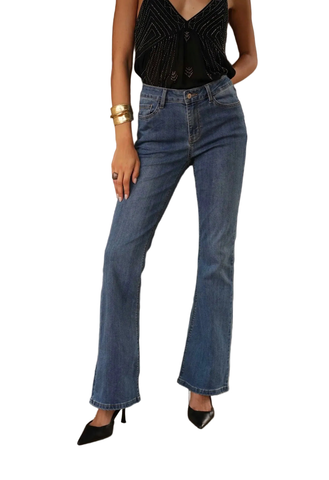 Oraije Emma Medium Wash Flare Denim