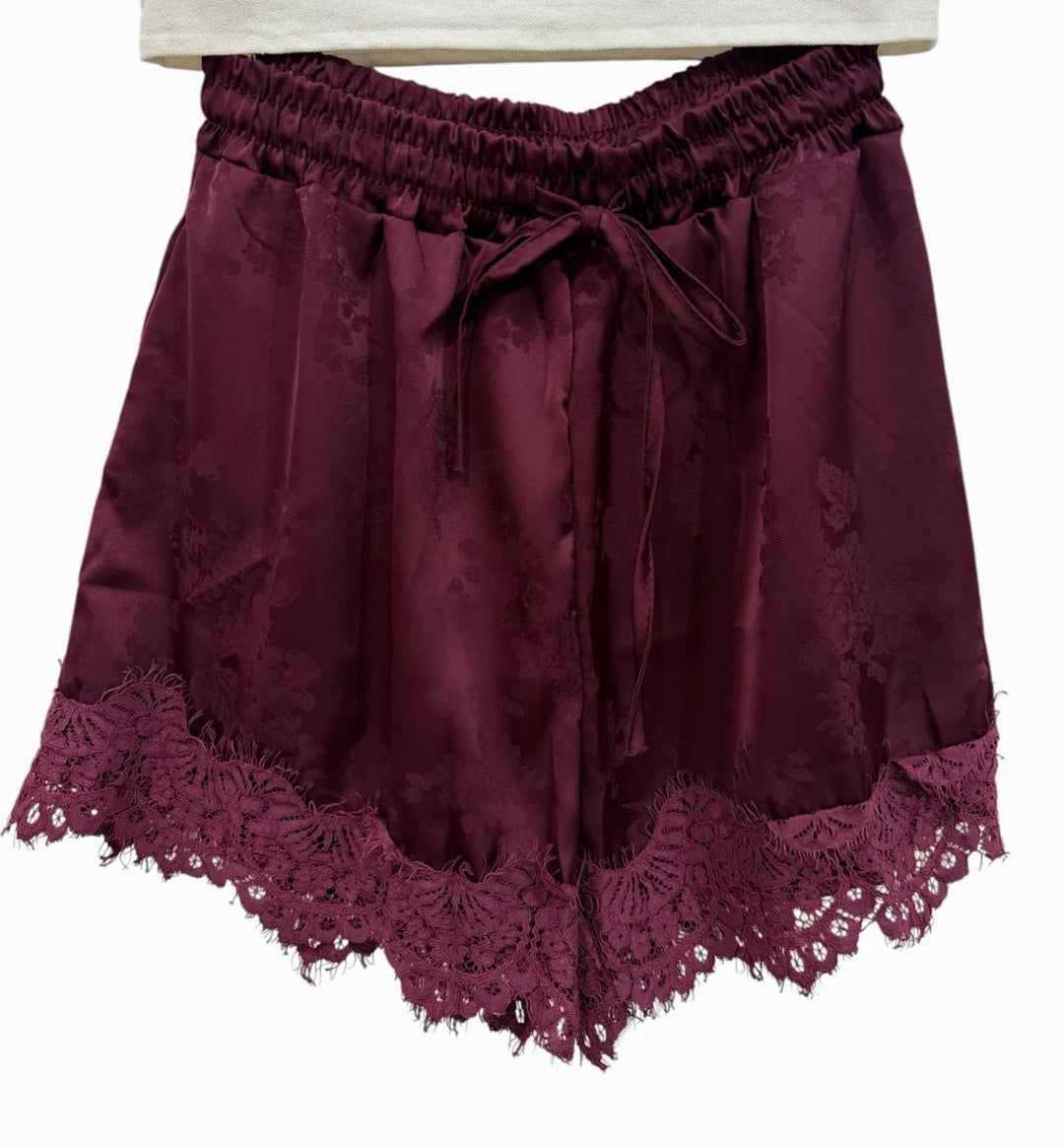 Garconne Jacques Satin Lace Trim Short