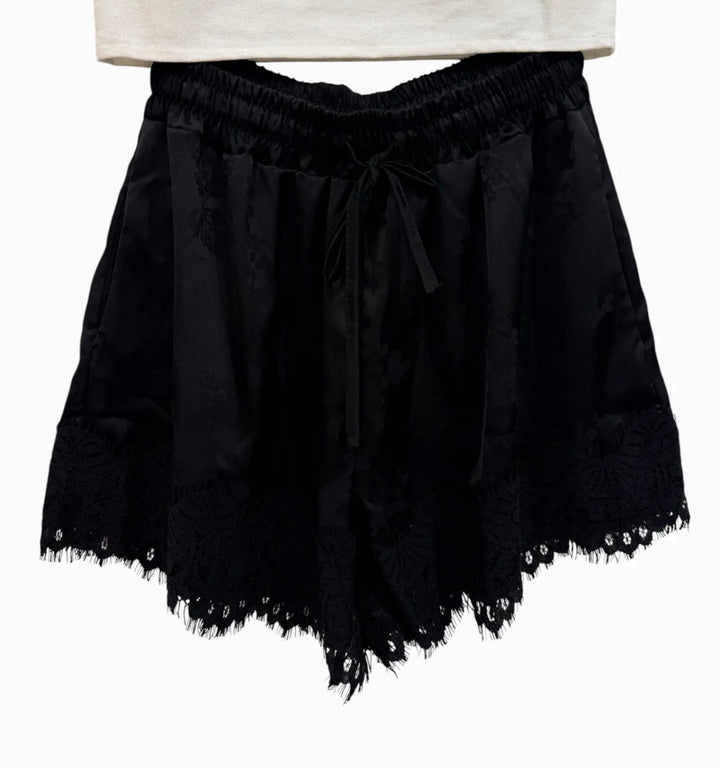 Garconne Jacques Satin Lace Trim Short