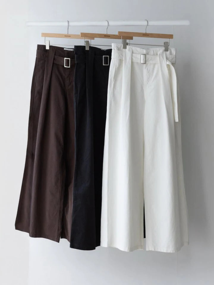 Clever Alice Premium Peach Volume Belted Wide Pants