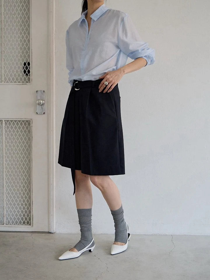 Clever Alice Belted Bermuda Pants