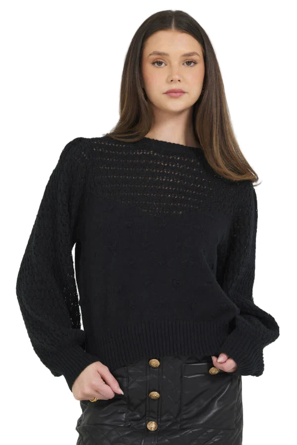 Stellah POPCORN TEXTURE SWEATER
