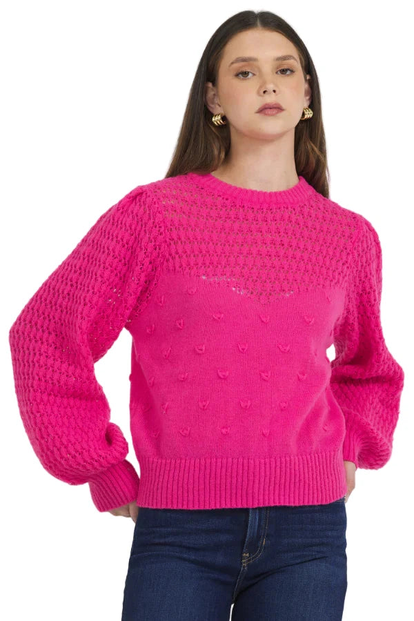 Stellah POPCORN TEXTURE SWEATER