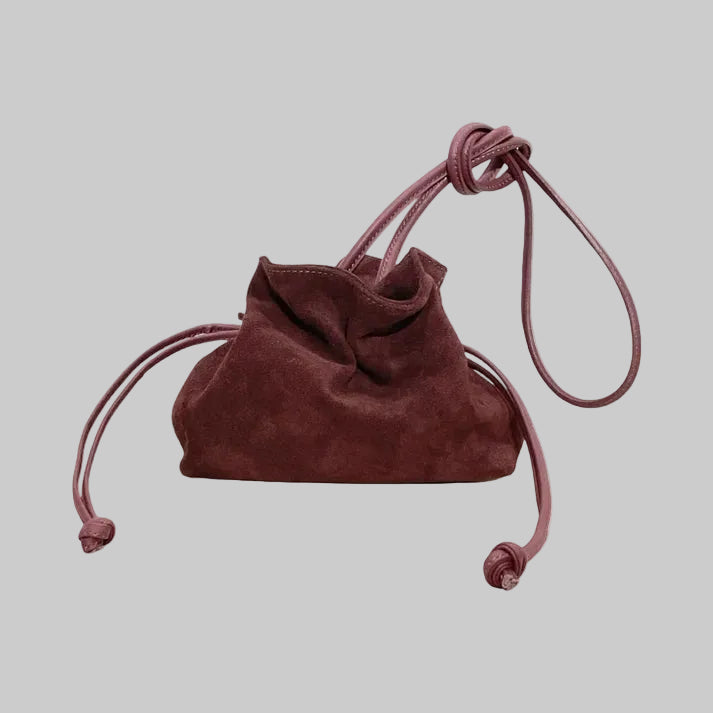 Louisa Lee Doona S Pleated Suede Leather Bag