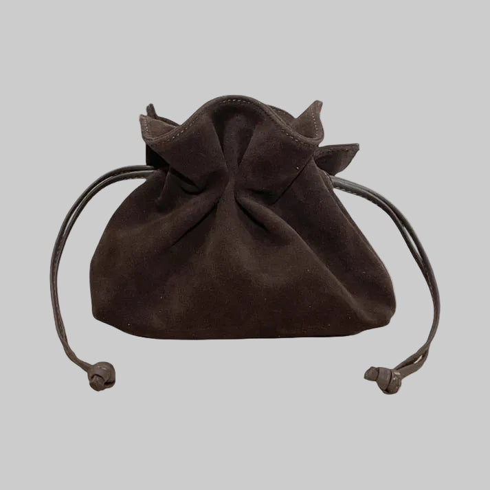 Louisa Lee Doona S Pleated Suede Leather Bag