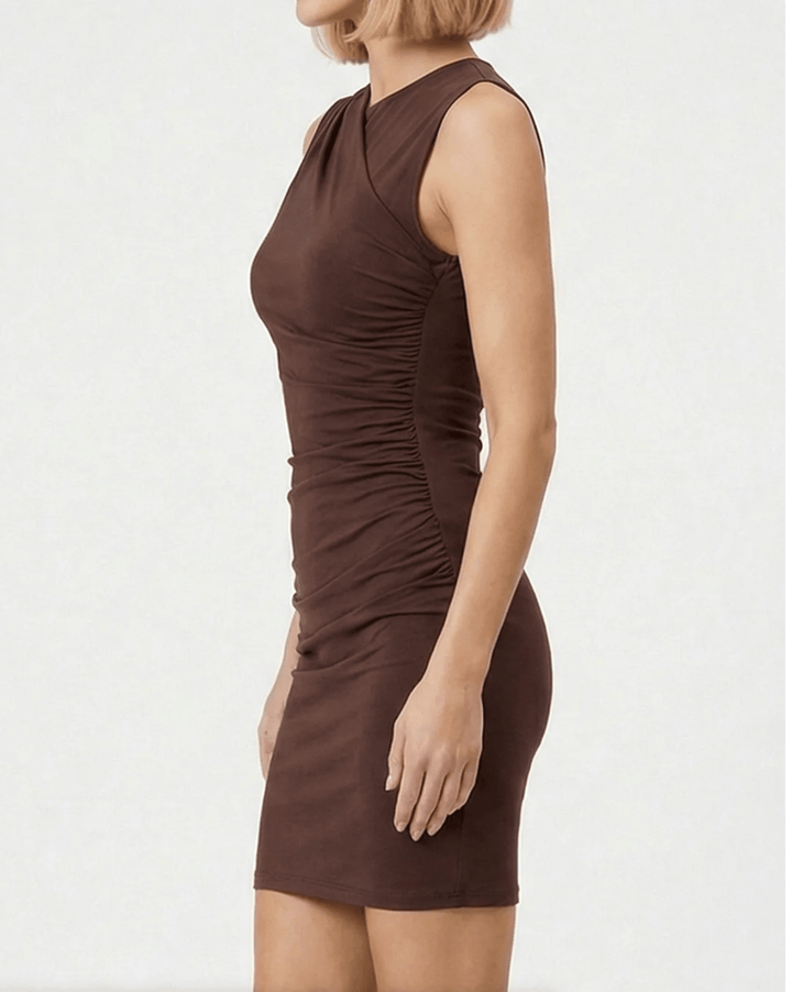 Area Stars Drape Jersey Cocktail Dress - clever alice