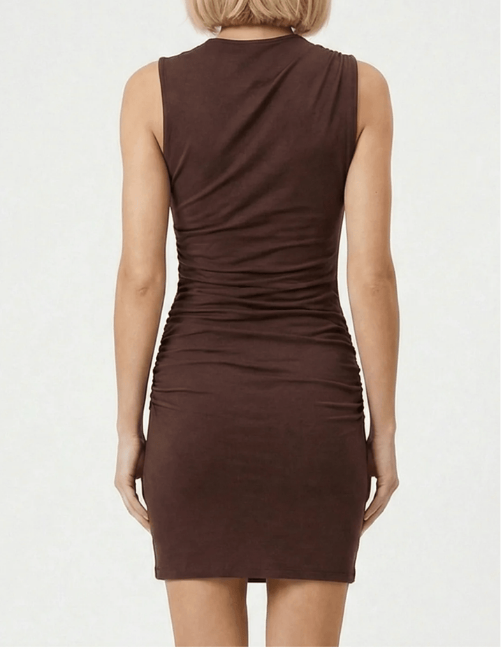 Area Stars Drape Jersey Cocktail Dress - clever alice