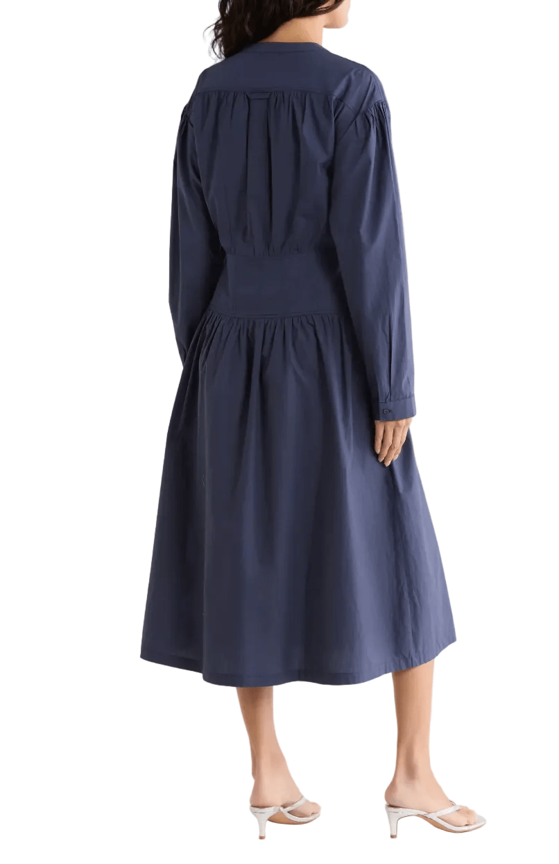 Area Stars Long Sleeve Button Front Cotton Dress - clever alice