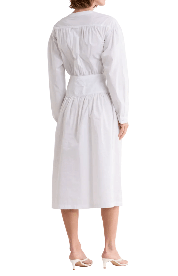Area Stars Long Sleeve Button Front Cotton Dress - clever alice