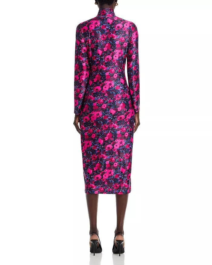 Area Stars Mock Neck Midi Dress - clever alice