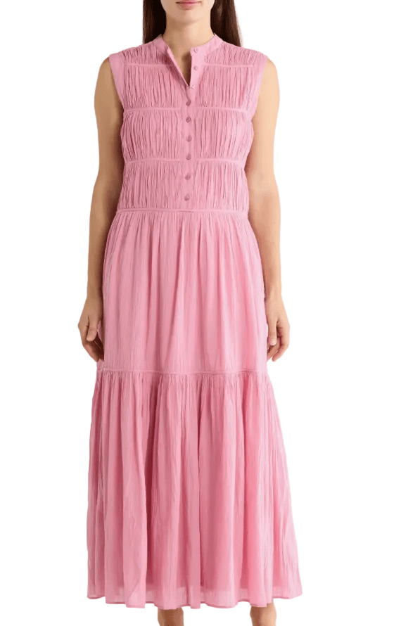 Area Stars Pia Pintuck Cotton Maxi Dress - clever alice
