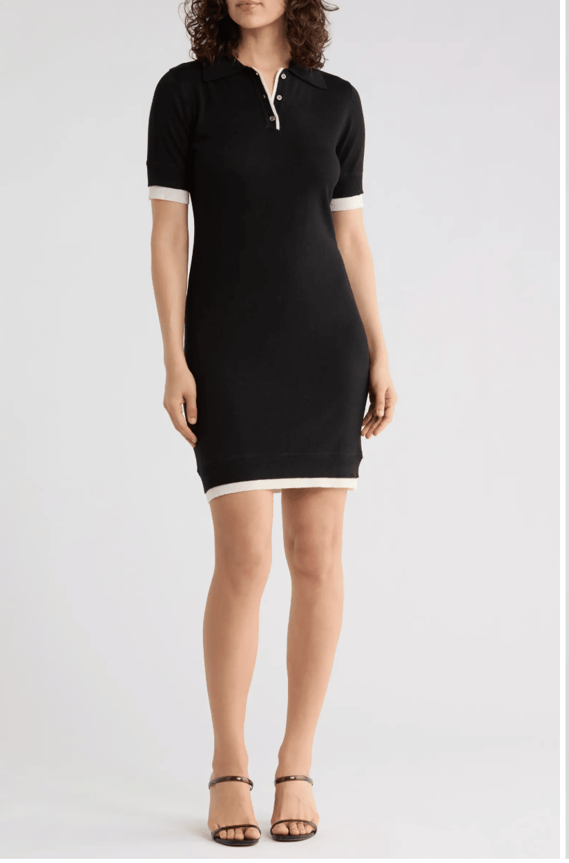 Area Stars Trim Polo Dress - clever alice