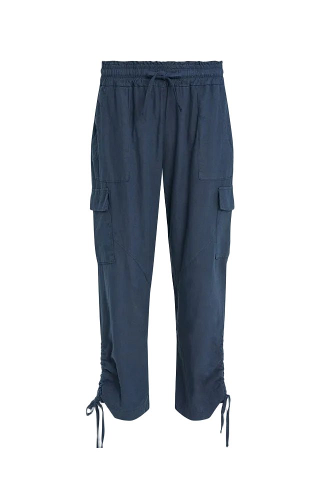 Astrid Beach Roll Up Pant (Navy) - clever alice