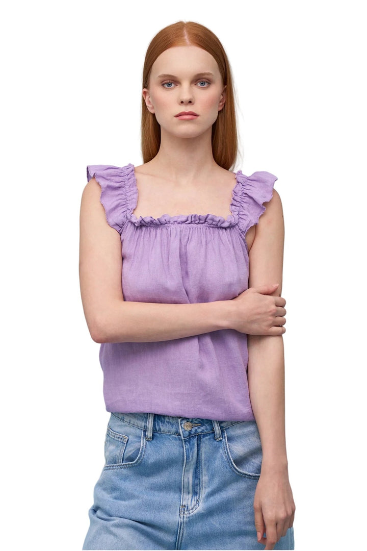 Astrid Beach Tank in Violet - clever alice