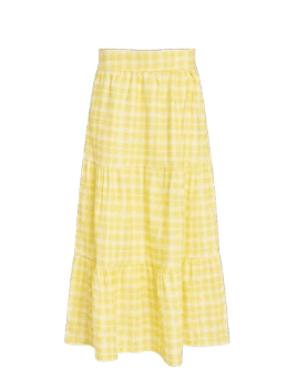 Astrid Naples Skirt in Yellow Check - clever alice