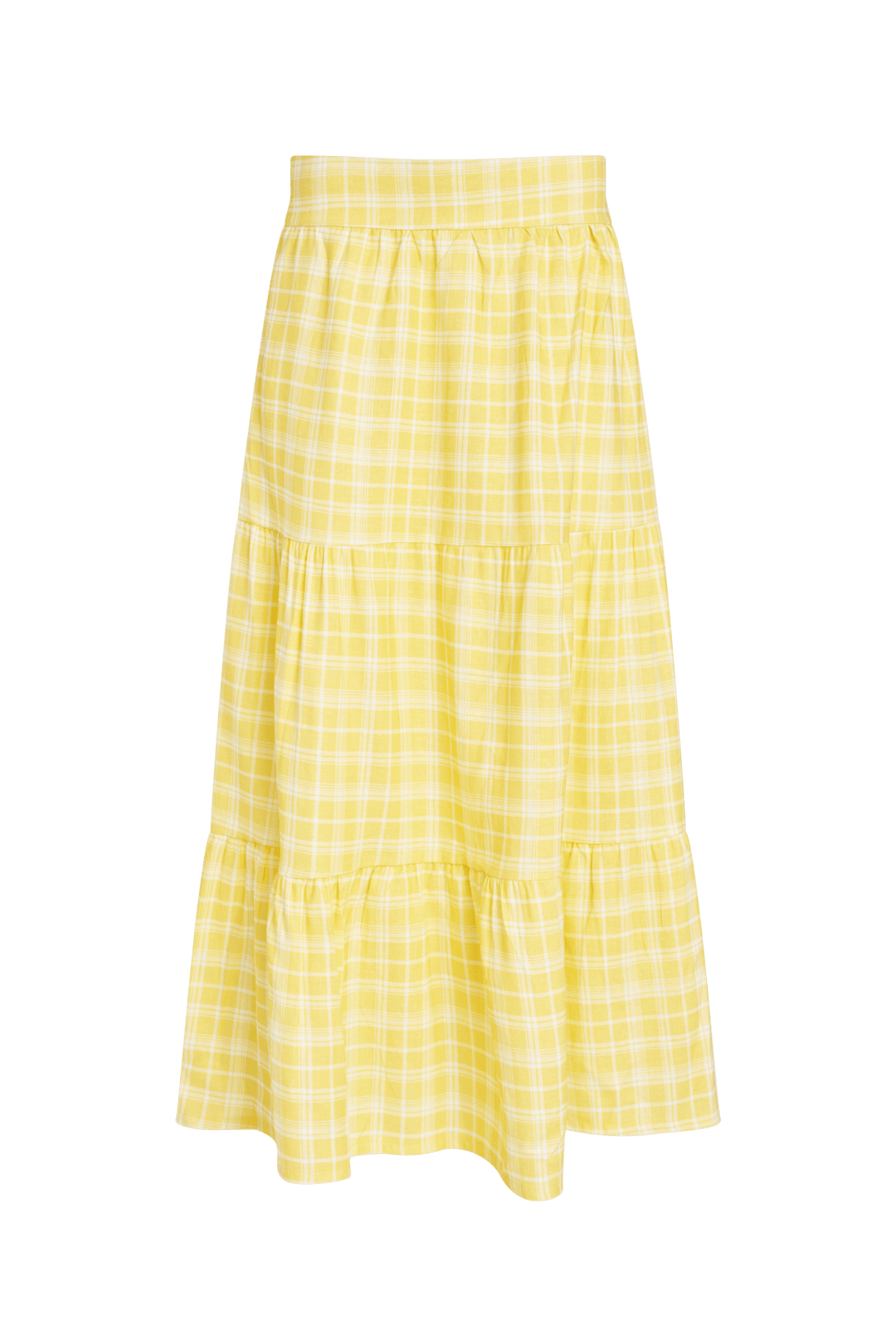 Astrid Naples Skirt in Yellow Check - clever alice